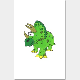 Timothy theTriceratops (Dinosaur No2) Posters and Art